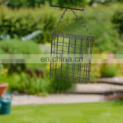 Suet Cakes Feeding Metal Square Bird Feeder With Hanging Chain photo-5
