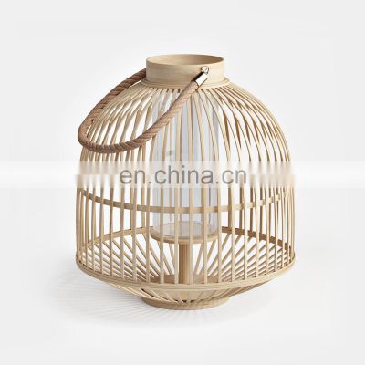 100% nature Bamboo Lantern Grass Candle Holder Versatile Candle Jar Cheap in Bulk European Style Vietnam Supplier