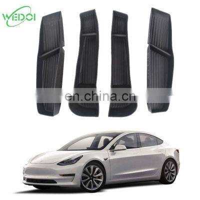 For Tesla Model Y 2020 2021 Front Row Door Side Storage Box Door Handle Armrest Tray Organizer Car Accessories 2PCS