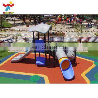 Space Theme Amusement Park Plastic Children Slide Kindergarten Games House Playsets Playground Outdoor Equipment for Kids