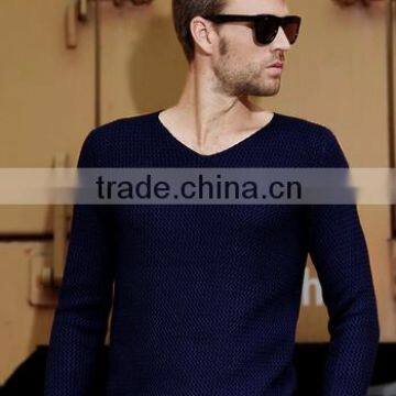 2015 New Arrivals Autumn Men's Clothing 100% Cashmere V Neck Sweater