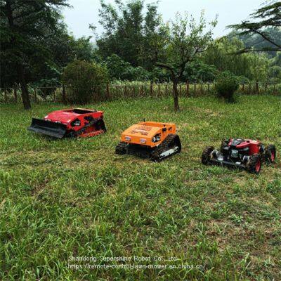 remote control mower with tracks, China remote control brush cutter price, grass trimmer for sale