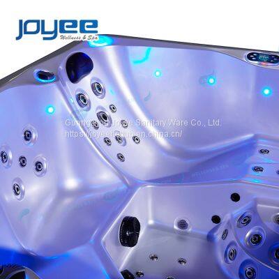 JOYEE Factory Price Freestanding US Aristech Acrylic 5 Persons Outdoor Hydro Whirlpool Spa Hot Tub photo-4