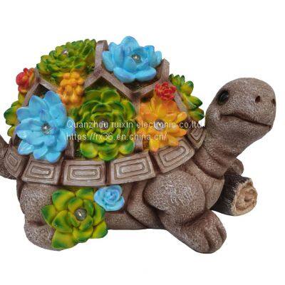 Solar Garden Lamp Outdoor Turtle Statue Lamp Waterproof Solar Garden Statue Lamp