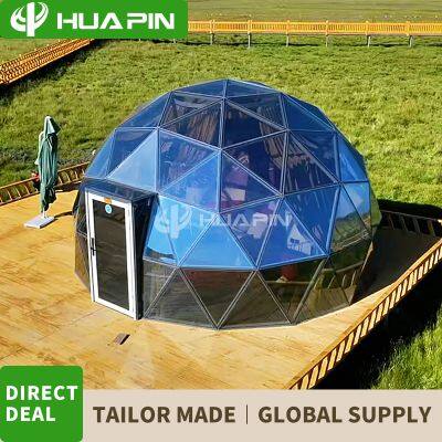 Outdoor Durable Geodesic Glass Wall Dome Tent for Eco Living photo-5