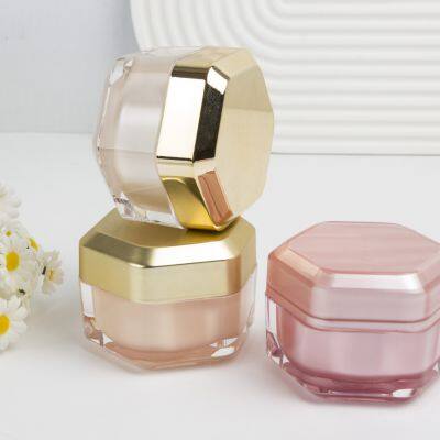 Acrylic Luxury Cream Jars Cosmetic Jars 10g 20g 50g Lids Glass Jar With Screw Top Lid High Quality photo-2