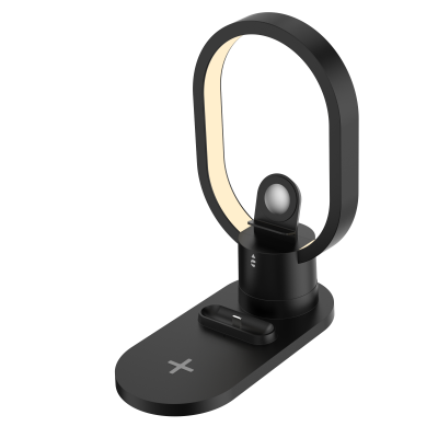 Top Selling Products Multiple LED Desk Lamp 15W Wireless Charger With Night Light Mobile Phone Wireless Charging Charger