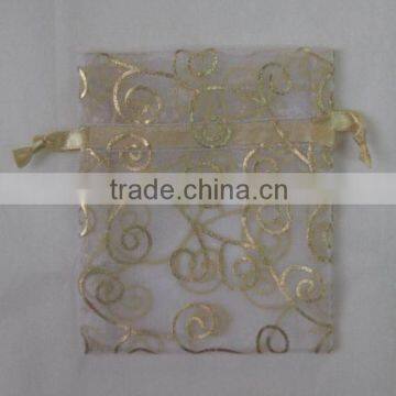 Beautiful Printed Wedding/cjristmas/party Organza Gift Bags China Manufacturer for Packing Candy Gift photo-2