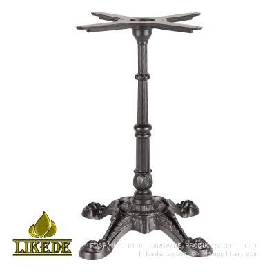 Antique European Classic Black Cast Iron Table Base Unique Furniture Legs