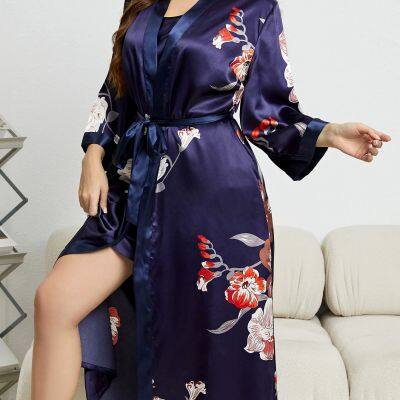 Plus Size Women's Pajama Bathrobe Oversized Manufacturer Customized Pinstar photo-5