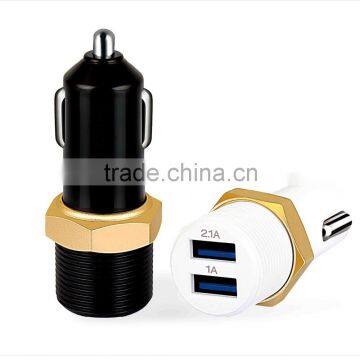 dual usb car charger 2.1A