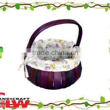 wholesale easter baskets,gift basket with wood handle,ethnic basket,1pc wood chip basket,