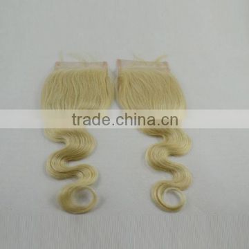 Accept customize for 4*4,4*5 hair closure pieces 613 silk base closure