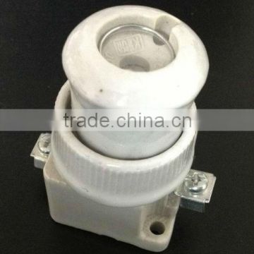 Hot selling !!!! E27 25A fuse linker /Porcelain fuse base/screw fuse base