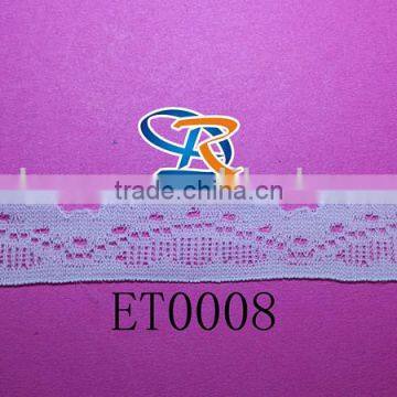 Top quality elegant elastic raschel lace trims