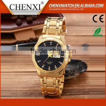 High-end Gift Day/Date Golden Color Quartz Watch Luxury Man High Quality