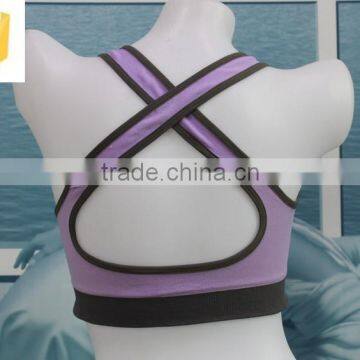 High Quanlity Fashion Stretch Breathable Cheap Simple Wholesale Sport Bra Sexy photo-4