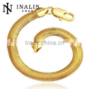 Handmade New Arrival Tin Alloy Gold Plated Bracelet Hand Chain for Men