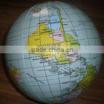 Inflatable teaching globe ball