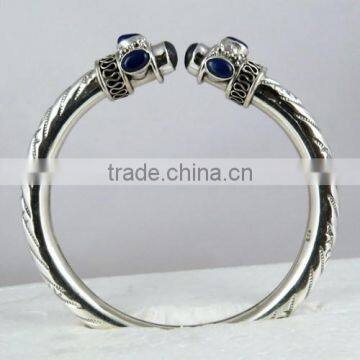 Delicate !! Lapis 925 Sterling Silver Bangles, Silver Jewellery, 925 Sterling Silver Jewellery Manufacturer