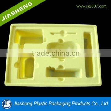 Yellow PS Flocking Tray For Golf