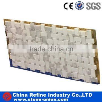 fashion design white mosaic tiles