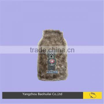 cute bear plush hot water bottle cover