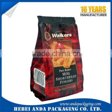 Free Design Wafer Biscuit Plastic Packaging Bag with Side Gusset