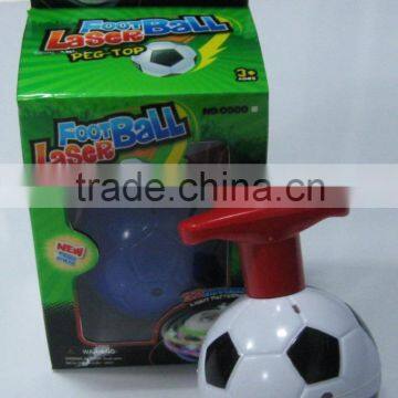 hot sell novelty light up football spinning top