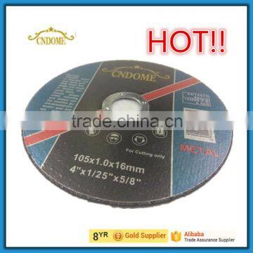 105*1*16mm high quality cutting disc with double nets for metal and inox