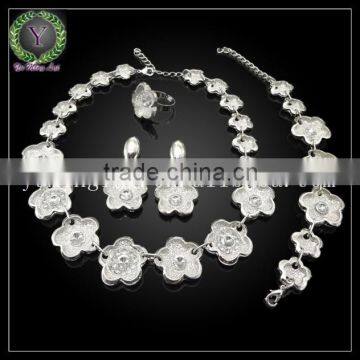 star design african fashion jewelry set silver plated