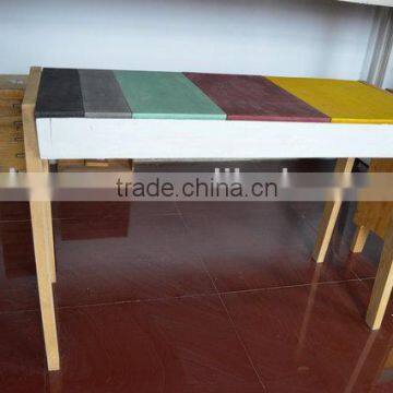 Creative mediterranean style ornament wood table with storage function