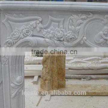 China High Quality Luxury White Natural Stone Fireplaces for Your Building Factory Price photo-2