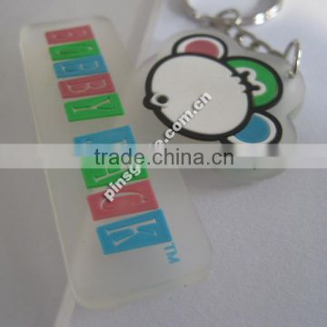 Customization logo design soft PVC keychain