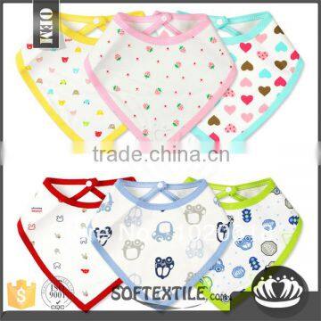Wholesale Promotional Soft Cotton Cheap Triangle Bandana Baby Bibs Most Popular