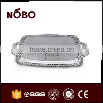 Decorative Stainless Steel Non-slip Serving Tray photo-6