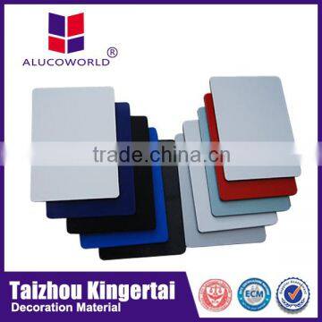 Alucoworld easy to install PE coated brushed silver acp sheets aluminum composite panel lightweight construction materials