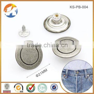 Cheaper Brass Black Nickle Metal Jeans Button Cover