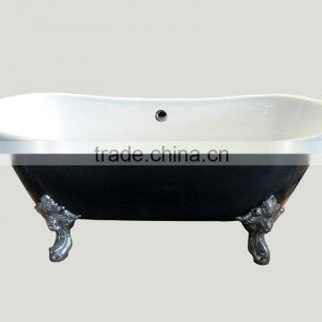 72" Cast Iron Double Slipper Classic Bathroom Soaking Bath W/o Drillings photo-2