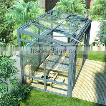 Decorative aluminum garden architecture shed/sunlight room