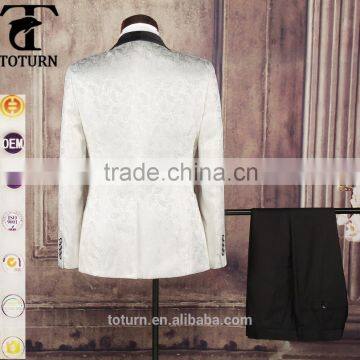 New Style Hot Sale Fancy Direct Manufacturer Made to Measure Formal Wear White Two Pieces Rayon Coat Pant Men Suit for Wedding Supplier's Choice photo-2