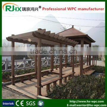 wood-plastic composite structure pergola for indoor gates and outdoor garden places