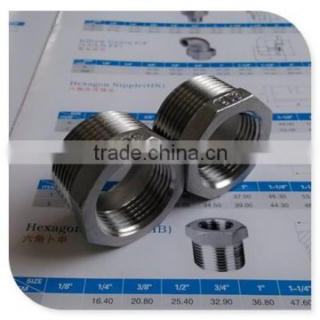 150lbs stainless steel thread fittings hex bushing