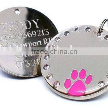 metal engraving metal name tag, zinc alloy cutting name pet tag