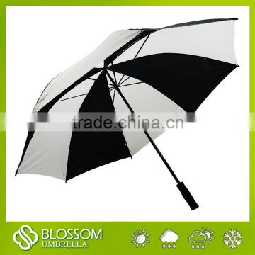 2016 Straight Sublimation Golf Umbrellas Black White