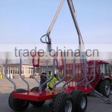 ZM Series Log Trailer Crane ZM12006,Timber Trailer with Crane,Tractor mounted model((1 ton,3 ton,5 ton,8 ton,10ton,12 ton) )