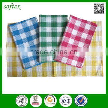 China supplier cheap jacquard tea towels 100% cotton red blue check