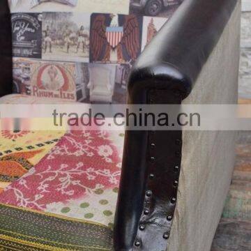 Vintage Industrial Furniture Jodhpur , PATCH WORK BANDHINI GUDRI SINGLE SEATER SOFA photo-2