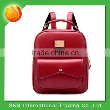 2015 new product red fashion backpack travel bag