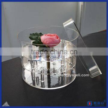 YAGELI-RF001 Fashion Acrylic tube Round flower box Flower tube box rose package box